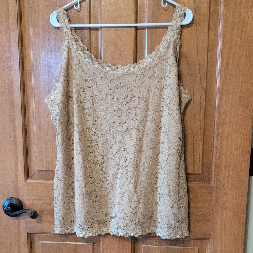Elegant Lace Women’s Top in Tan
